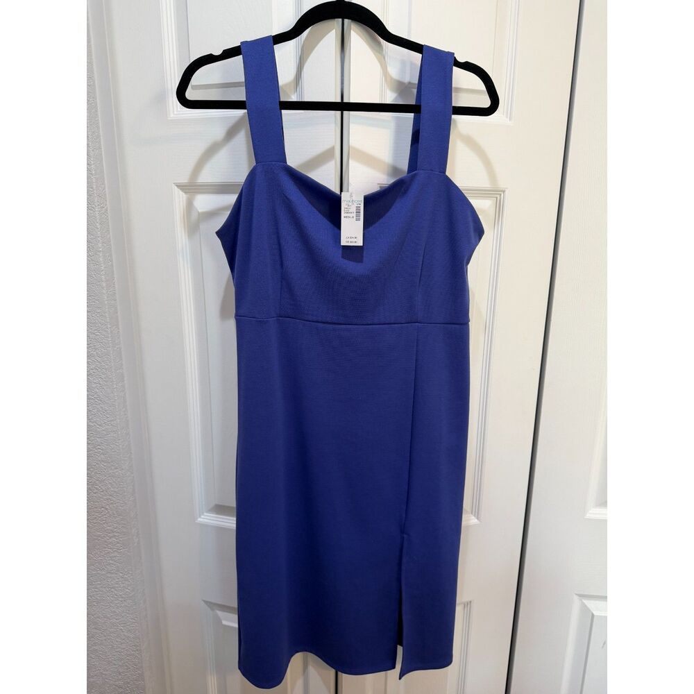 Maurices Women's Blue Purple Sleeveless Slit Dress Size Medium NWT